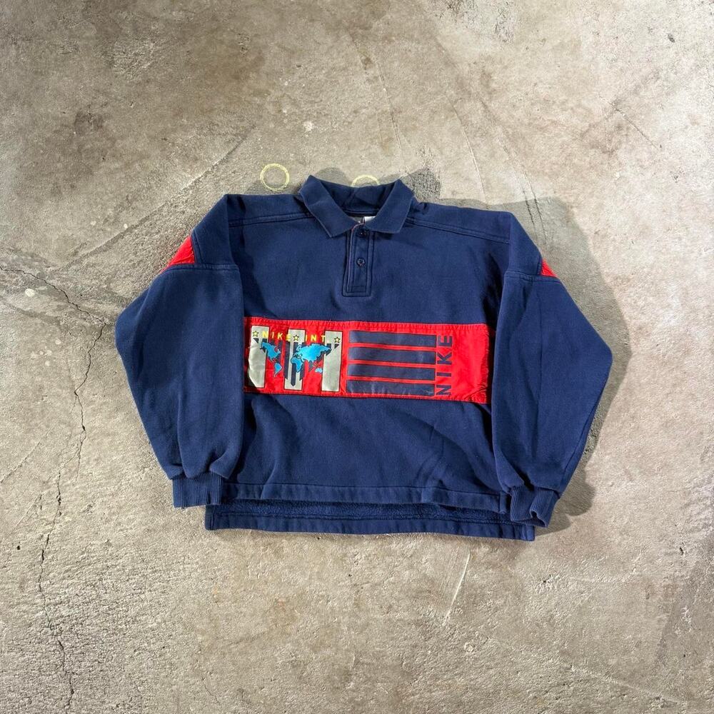 90s Nike Rugby Polo Sweatshirt